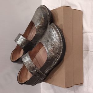 Alegria Paloma "Chain Mail" Leather Mary Jane Flat